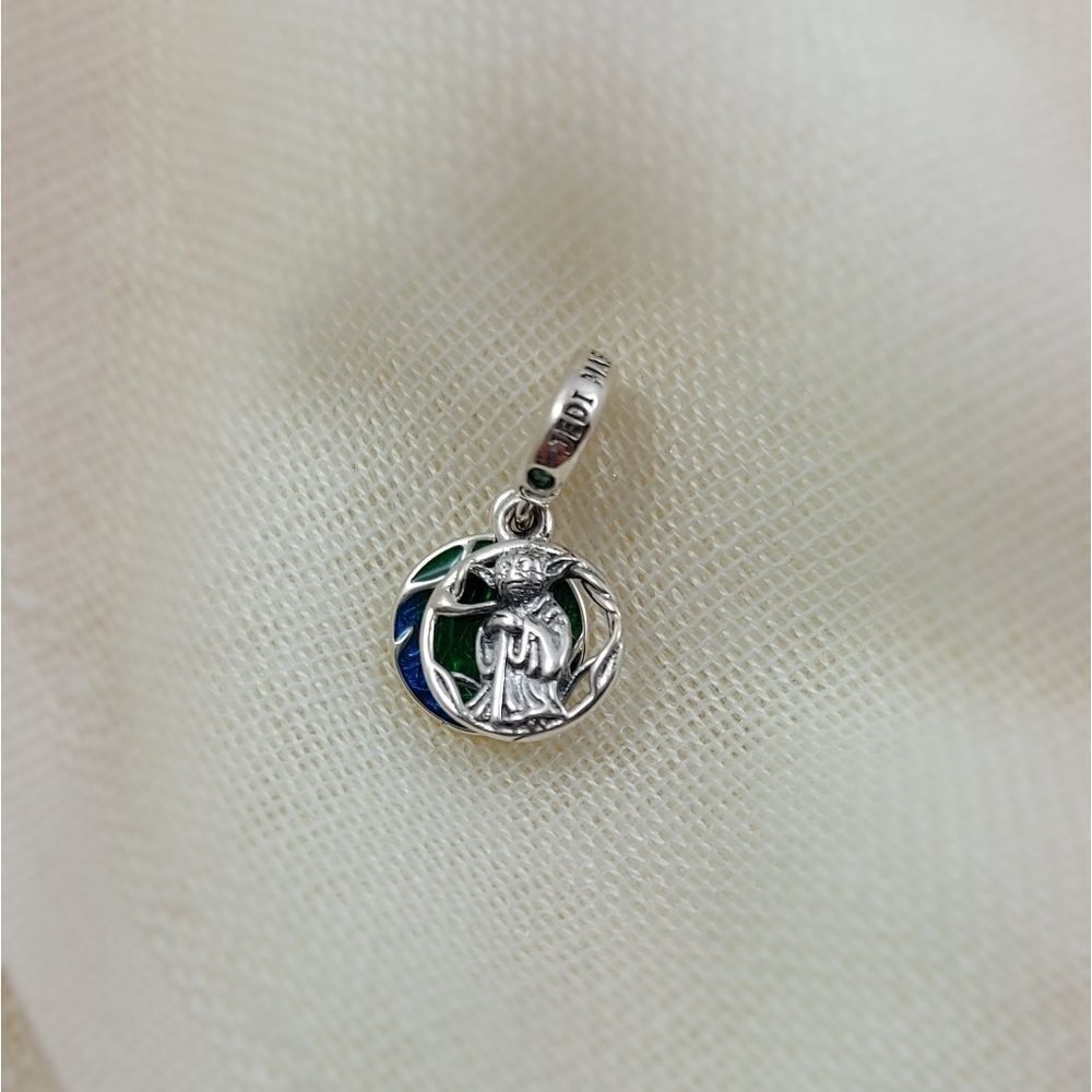 925 Silver Yoda Jedi Master Dangle Charm - Picture 6 of 7